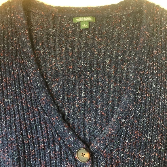 Wild Fable Blue Knit Sweater Cardigan Top (Small) - Picture 4 of 6